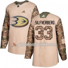 Anaheim Ducks Hockeydrakt Jakob Silfverberg 33 2017-2018 Camo Veterans Day Practice Adidas Authentic - Herre